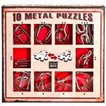 Set 10 Puzzle-uri metalice Rosu