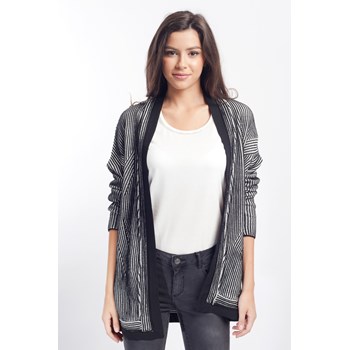 Cardigan dama s. Oliver negru-alb
