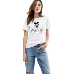 Tricou dama alb - fck off Mickey Mouse S tp435alb