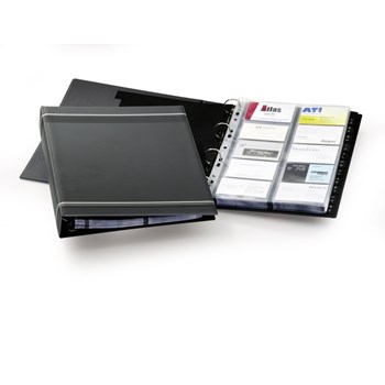 Clasor carti de vizita DURABLE Visifix 2389, A4, 20 file, antracit