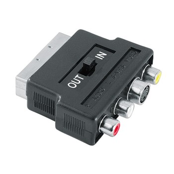 Adaptor video 4 pini, S-VHS Mufa / 3 RCA (phono) mufe - 1 mufa Scart HAMA 42357