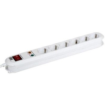 Prelungitor cu protectie Bachmann 6 prize Schuko 1.5m Alb 381.2501k