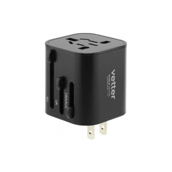 Adaptor priza Vetter Universal World Travel Adapter Lite ,Negru