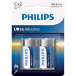Baterii Philips Ultra Alkaline C, 2 buc