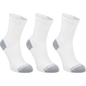 Set Şosete Lungi Tenis RS160 x 3 Alb Copii ARTENGO