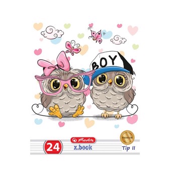 Caiet Herlitz Tip II format A5 24 file Pretty Pets