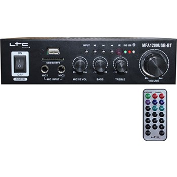 Amplificator karaoke 2x50w usb/sd/bluetooth negru mfa1200usb-bl