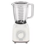 Blender Philips HR2100/00, 400W, 1.25 l, 2 viteze, Alb/Bej