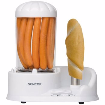 Aparat Hot-Dog Sencor SHM 4210, 350 W, accesoriu pentru chifle, accesoriu fierbere oua, Alb