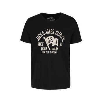 Tricou negru Jack & Jones Rraffa cu print