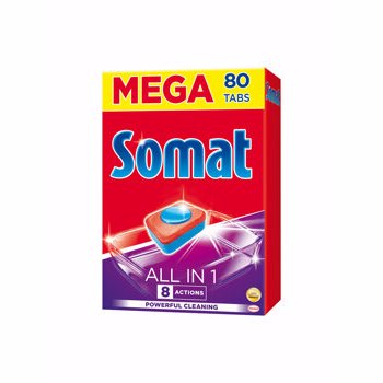 Detergent pentru masina de spalat vase Somat All in one, 80 tablete