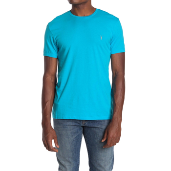 Imbracaminte Barbati AllSaints Tonic Crew Neck Cotton T-Shirt TROPICANA BLUE