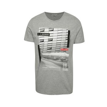 Tricou gri melanj Jack & Jones Cita din bumbac cu print