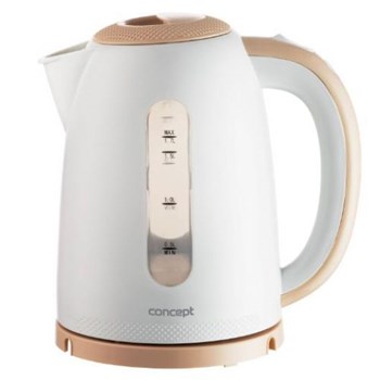 Fierbator Concept RK2331, 2200W, 1.7 l, inchidere automata, Alb/Crem
