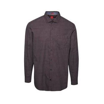 Camasa rosu burgundy s.Oliver regular fit din bumbac cu model