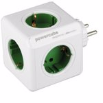 Priza/prelungitor PowerCube Allocacoc 1100GN Original, 5 prize, Verde