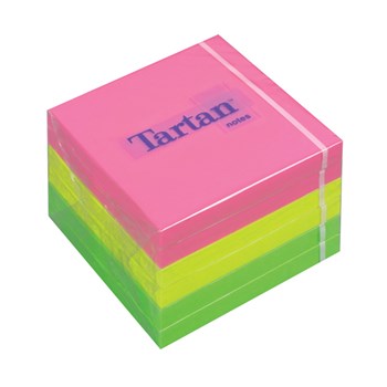 Notite adezive 3M Tartan cub neon 76mm x 76mm