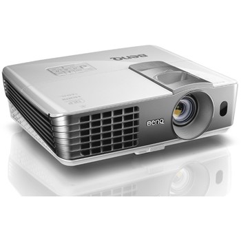 BenQ W1070+ 1080P Full HD Short-Throw Video Projector with 3D Support, Side Projection Support and Flexible Zoom and Lens Shift - White/Grey