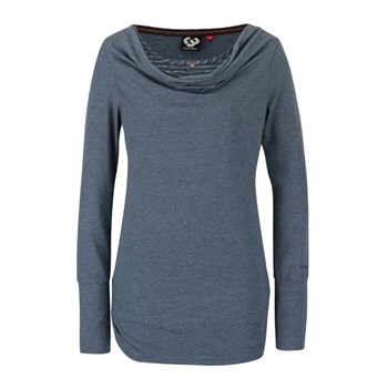 Bluza gri petrol Ragwear Zimt cu decolteu rasucit