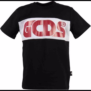 GCDS Logo Print T-Shirt In Black Culoarea Black