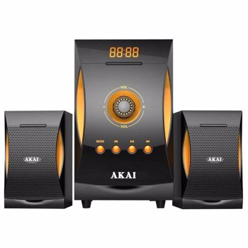 Pachet promo: Sistem audio Akai SS032A-3515, 2.1, bluetooth, negru + Casti PC cu bluetooth MA-200 Black