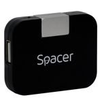 USB Hub Spacer SPH-316 4 x USB 2.0 Negru SPH-316