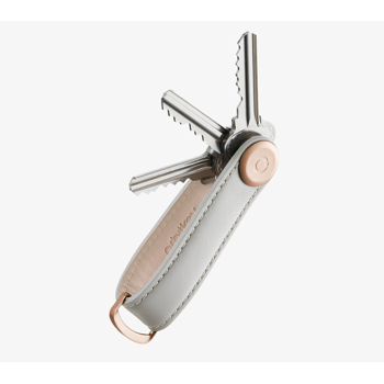 Orbitkey Leather Key Organiser Stone/ Grey