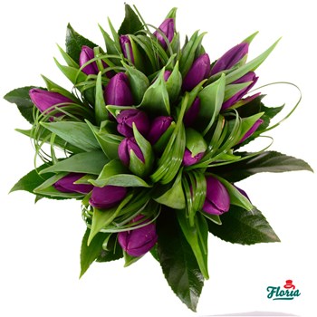 Buchet de 19 lalele mov