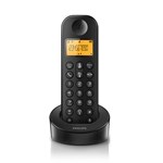 Telefon fara fir DECT Philips D1201B/53, Caller ID, Negru