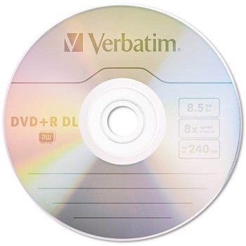 Mediu optic Verbatim DVD+R DL 8.5GB 8x Argintiu mat