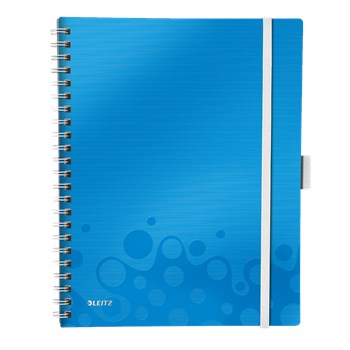 Caiet de birou, A4, matematica, albastru metalizat, LEITZ WOW Be Mobile