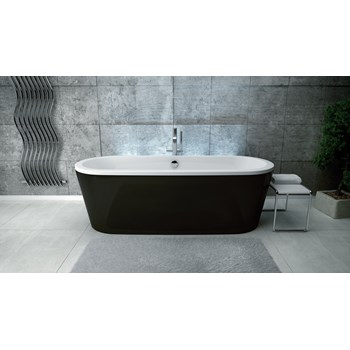 Cada free-standing Besco Victoria 185 x 83 cm cu masca culoare neagra