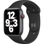 Apple Watch SE, GPS, Cellular, Carcasa Space Gray Aluminium 44mm, Black Sport Band