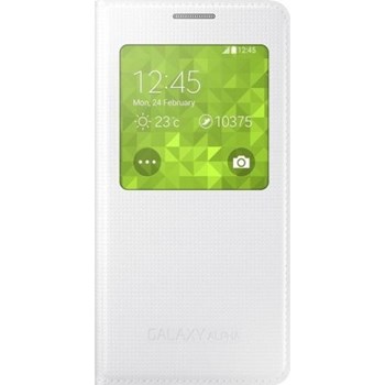 Samsung husa S-View EF-CG850BWEGWW pentru Galaxy S5 Alpha, alba