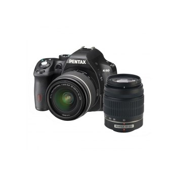 K-50 + SMC DA 18-55mm F3.5-5.6 WR + SMC DA 50-200mm F4-5.6 WR negru