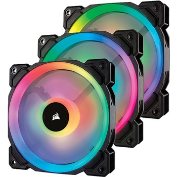 CORSAIR CO-9050072-WW Corsair LL120 RGB LED Static Pressure 120 mm, PWM, three fans