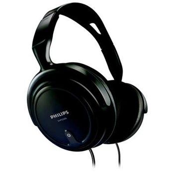 Casti HiFi cu fir Philips SHP2500/10, control volum, lungime cablu 6m, pentru TV, Negru/Gri shp2500/10