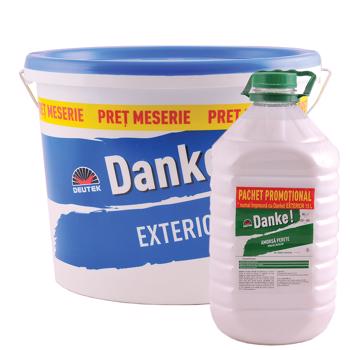 Vopsea lavabila exterior Danke alb 15 L + Amorsa 4 L