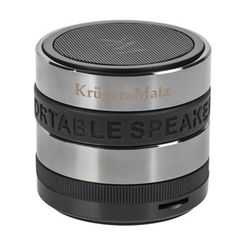 Boxa Portabila Kruger&Matz KM0047, Bluetooth, Microfon, Handsfree, FM Radio, slot microSD (Negru/Argintiu)