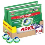 Detergent de rufe capsule Ariel All in One PODS Mountain Spring, 2x52 buc, 104 spalari