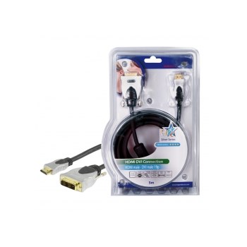 HQ HQSS5551-5 - cablu video HDMI mare - DVI-D, 5m
