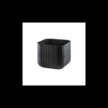 Keter Ghiveci patrat Cube L, anthracite, imitatie lemn