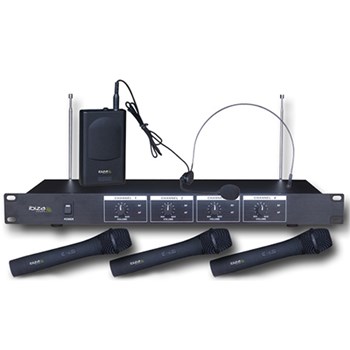 Microfon SET 4 MICROFOANE WIRELESS( 3 MANA + 1 CASCA) IBIZA