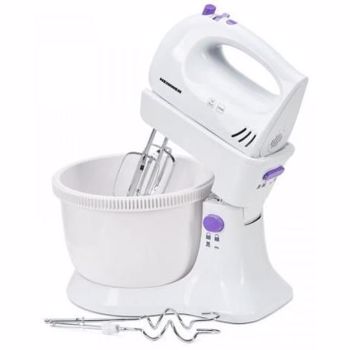 Mixer cu bol Heinner HMB-350UV, 300 W, 2.5 l, 5 viteze, Alb