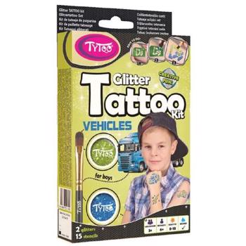 Glitter Tattoo Kit: Vehicles