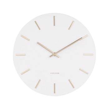 Ceas de perete Karlsson Charm, alb - auriu, ø 30 cm