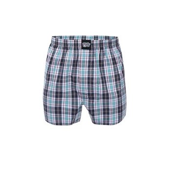 Sort boxer in carouri gri cu verde Lousy Livin