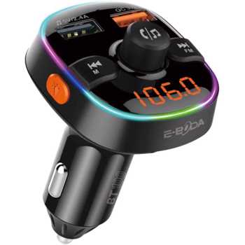 Modulator FM E-Boda BT 100, Bluetooth, Quick Charge 3.0, Negru