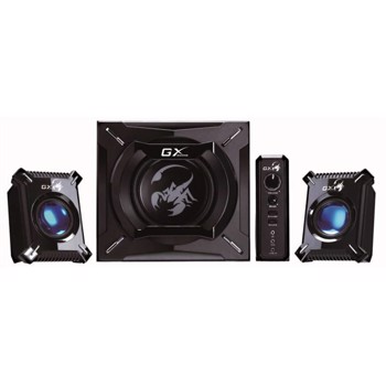 BOXE 2.1 GENIUS. "SW-G2.1 2000", RMS: 8Wx2 + 29Wx1, black & blue, control box "31731055100" (include timbru verde 2 lei)