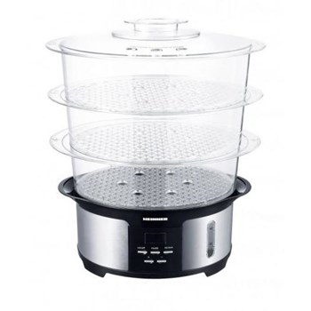 Aparat de gatit cu aburi Heinner HSA-1000XMC, 1000 W, 12 l, Argintiu